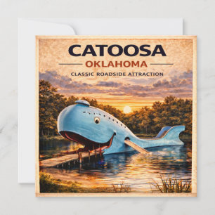 Blauer Wal von Catoosa Oklahoma Route 66 Vintage