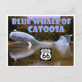 Blauer Wal von Catoosa Route 66 Postkarte