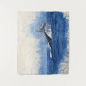 Blauer Wal Wandteppich (Vorderseite)