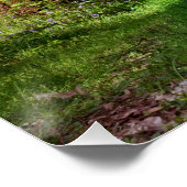 Blauer Wald mit bläulichen Blume Poster (Ecke)