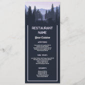 Blauer Wald, Restaurant Slimline Menükarte (Vorderseite)
