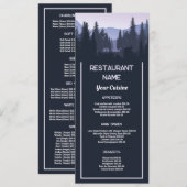 Blauer Wald, Restaurant Slimline Menükarte (Vorne/Hinten)