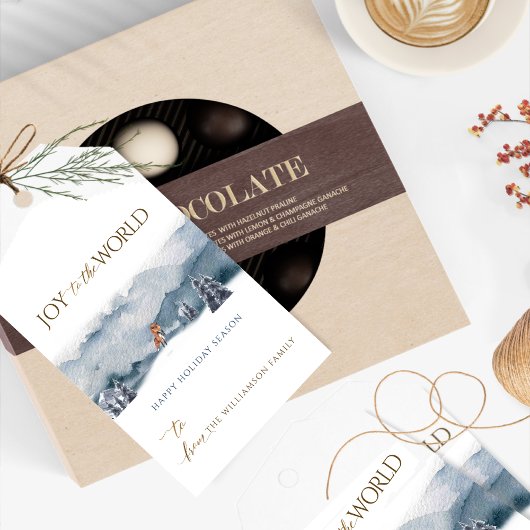 Blauer Wald und Fox, Freude an der Welt, Urlaub Geschenkanhänger