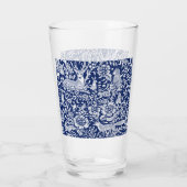 Blauer Wald- und Pflanzenwald Glas (Rückseite)