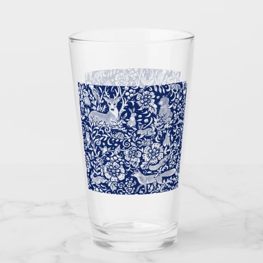 Blauer Wald- und Pflanzenwald Glas (Vorderseite)