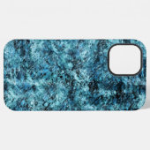 Blauer Wald unter Schnee oder zerbrochenem Glassti iPhone Hülle (Rückseite (Horizontal))