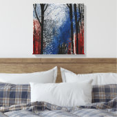 Blauer Wald Watercolor Wandkunst Leinwanddruck (Insitu (Schlafzimmer))