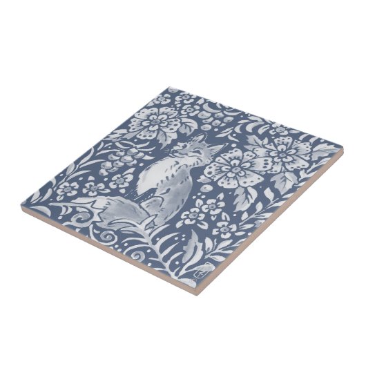 Blauer Waldbestand Fliese (Seite)