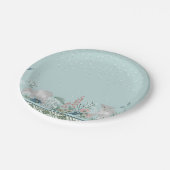 Blauer Waldlamm-Papier-Teller 7" Pappteller (Schrägansicht)