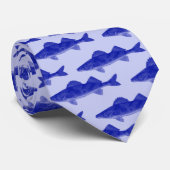 Blauer Walleye Fisch Krawatte (Gerollt)