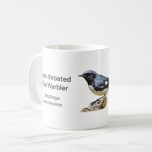 Blauer Warbler-Kaffee-Tasse Kaffeetasse (Vorderseite Links)