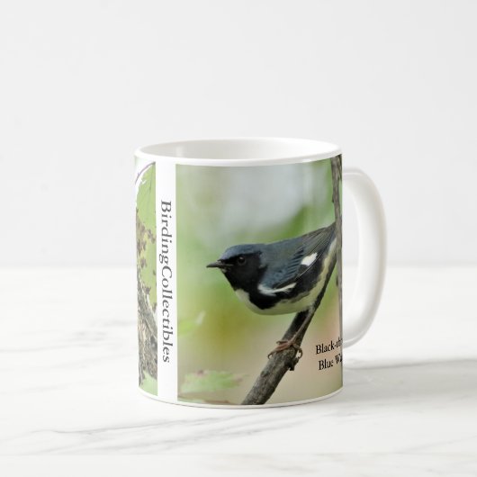 Blauer Warbler-Kaffee-Tasse Kaffeetasse (VorderseiteRechts)