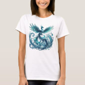 Blauer Wasser Phönix T-Shirt (Vorderseite)