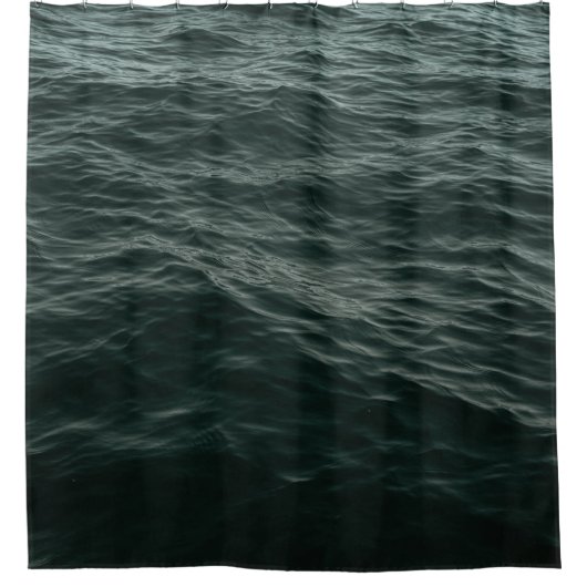 BLAUER WASSER WÄHREND DES TAGES DUSCHVORHANG (Vorderseite)