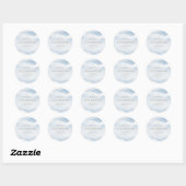 Blauer Wasserfarbe-Junge-Firmung-Rund-Sticker Runder Aufkleber (Blatt)