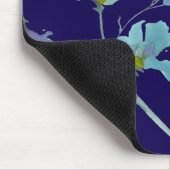Blauer Wasserfarben-Blossom Mousepad (Ecke)