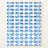 Blauer Wasserfarben-Blumen-Personalisierter Planer (Rückseite)