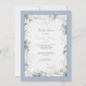 Blauer Wasserfarben Einladung (Vorderseite)