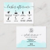 Blauer Wasserfarben nach der Pflege Visitenkarte (Vorne/Hinten)