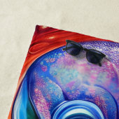 Blauer Wasserfarben-Oktopus von Fierce Strandtuch (Beispiel)