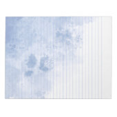 Blauer Wasserfarben Uni Ruled Editor Notizblock (Vorderseite)