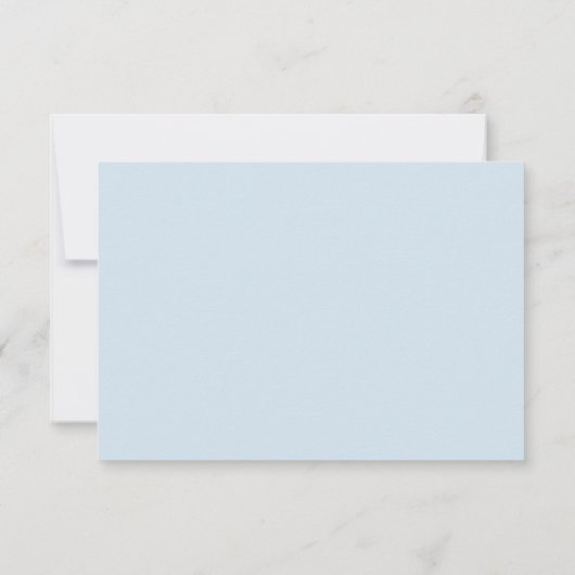 Blauer WasserfarbenblumeWedding RSVP Card (Rückseite)