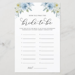 Blauer Wasserfarbenflor wie alt war das Brautspiel