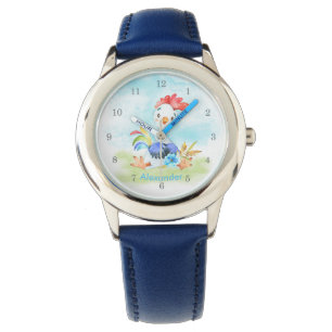 Blauer Wasserfarbenfroh Armbanduhr
