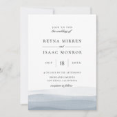 Blauer Wasserfarbenfroh Einladung (Vorderseite)