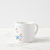 Blauer Wasserfarbenfroh Espressotasse (Vorderseite Rechts)