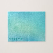 Blauer Wasserfarbenfrohe Puzzle (Horizontal)