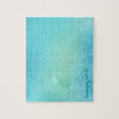 Blauer Wasserfarbenfrohe Puzzle (Vertikal)