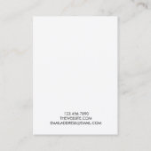 Blauer Wasserfarbenfroher Anzeigetafel Visitenkarte (Rückseite)