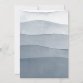 Blauer Wasserfarbenhochzeit Einladung (Rückseite)