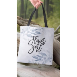 Blauer Wasserfarbenleder Botanische Hochzeitsblume Tasche