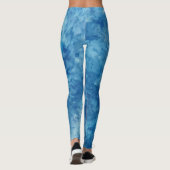 Blauer Wasserfarbensturm Leggings (Rückseite)