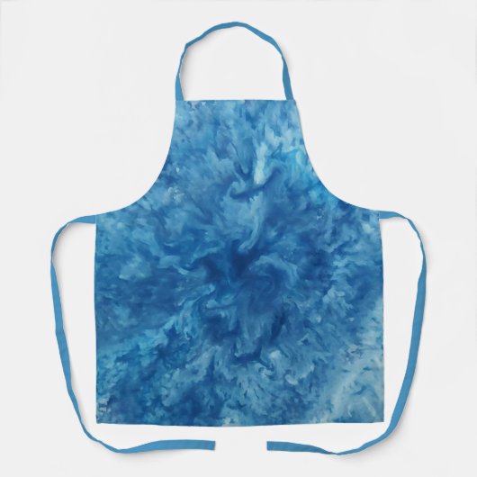 Blauer Wasserfarbensturm Schürze (Vorderseite)