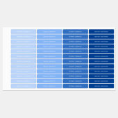 Blauer wasserfester Name Etiketten (Blatt)