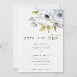 BLAUER WASSERFLORAL SAVE THE DATE