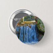 Blauer Wasserlauf Button (Vorne & Hinten)