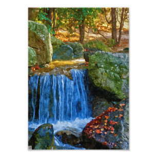 Blauer Wasserlauf Fotodruck