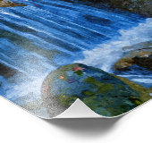 Blauer Wasserlauf Fotodruck (Ecke)