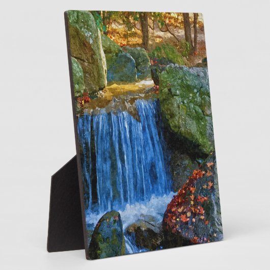 Blauer Wasserlauf Fotoplatte (Seite)