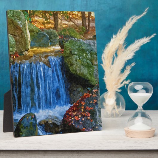 Blauer Wasserlauf Fotoplatte (Seite)