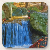 Blauer Wasserlauf Getränkeuntersetzer (Vorderseite)