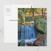 Blauer Wasserlauf Postkarte (Vorne/Hinten)