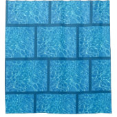 Blauer Wasserspiegel Duschvorhang (Vorderseite)