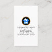 Blauer Wasserspiegel Visitenkarte (Rückseite)