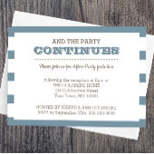 Blauer Wasserstrahl nach Party-Karte Einladung