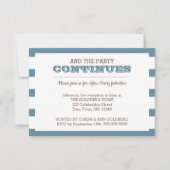 Blauer Wasserstrahl nach Party-Karte Einladung (Vorderseite)